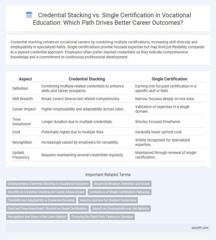 Credential Stacking vs. Single Certification in Vocational Education: Which Path Drives Better Career Outcomes?