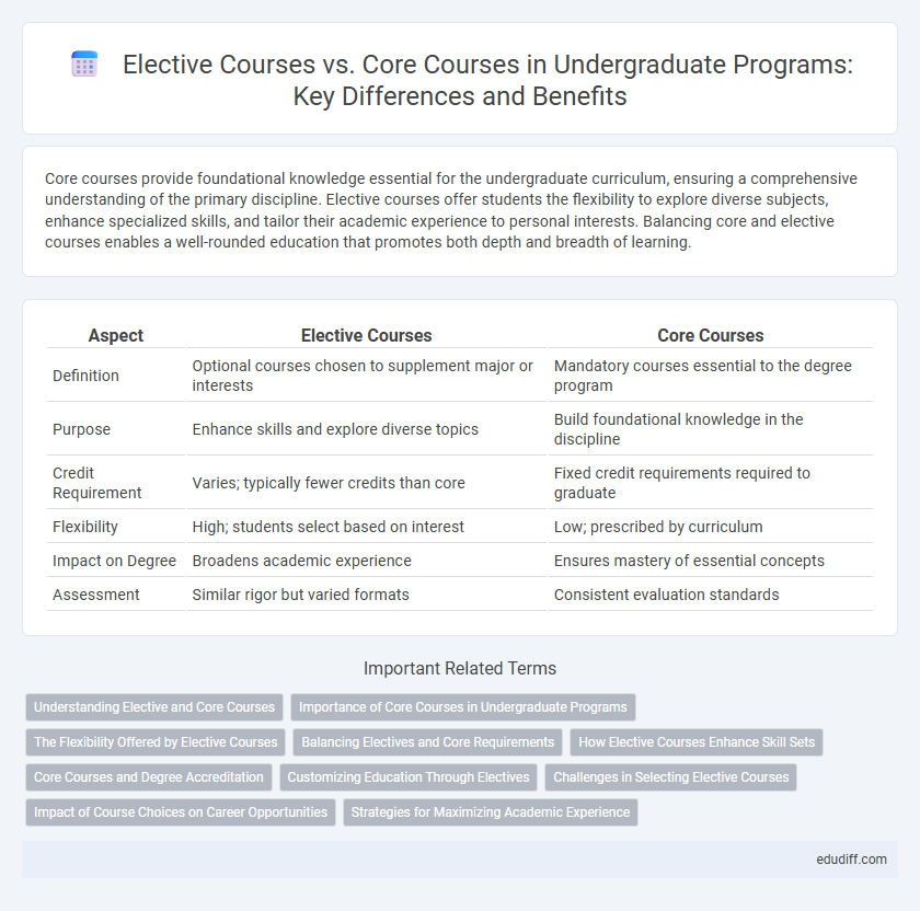 Elective Courses vs. Core Courses in Undergraduate Programs: Key Differences and Benefits