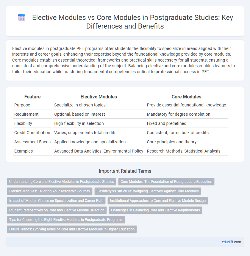 Elective Modules vs Core Modules in Postgraduate Studies: Key Differences and Benefits