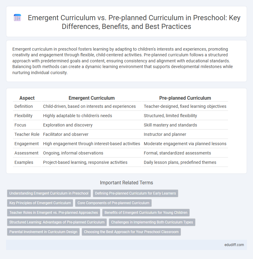 Emergent Curriculum vs. Pre-planned Curriculum in Preschool: Key Differences, Benefits, and Best Practices