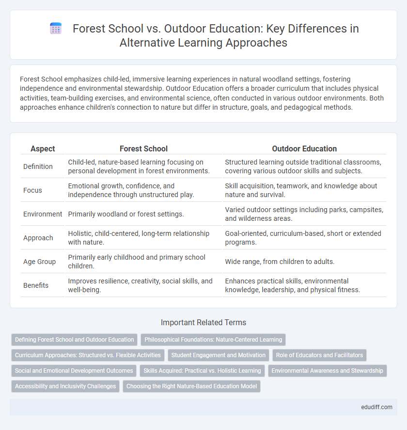 Forest School vs. Outdoor Education: Key Differences in Alternative Learning Approaches