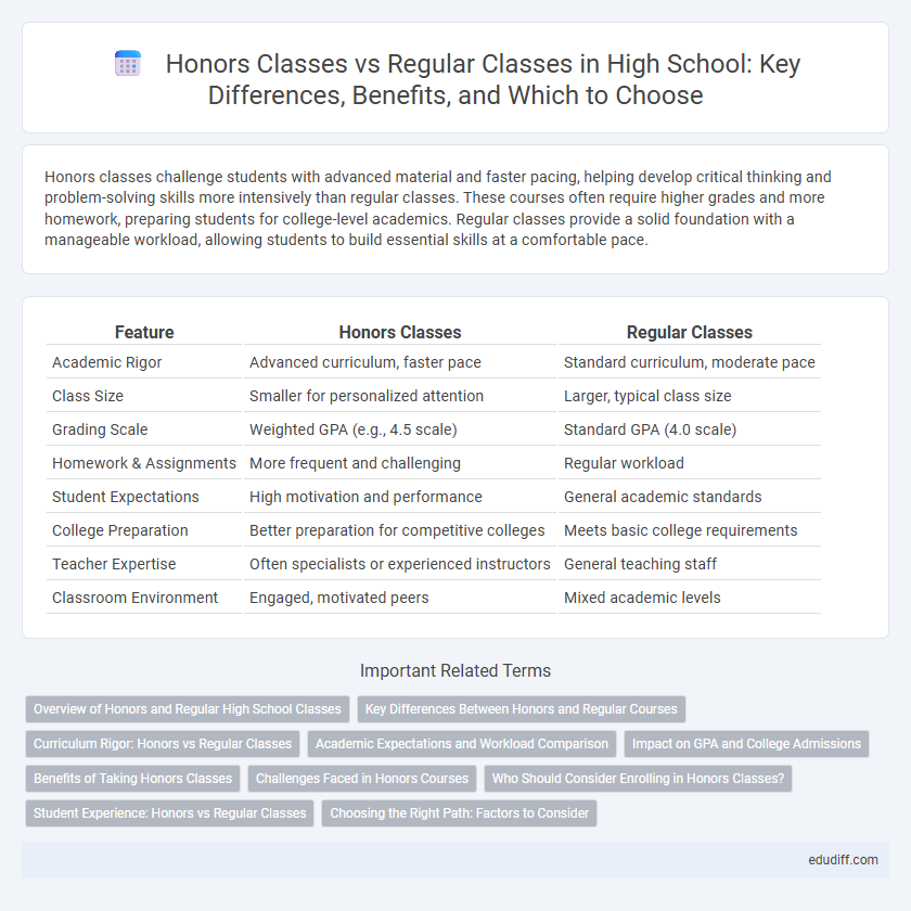 Honors Classes vs Regular Classes in High School: Key Differences, Benefits, and Which to Choose