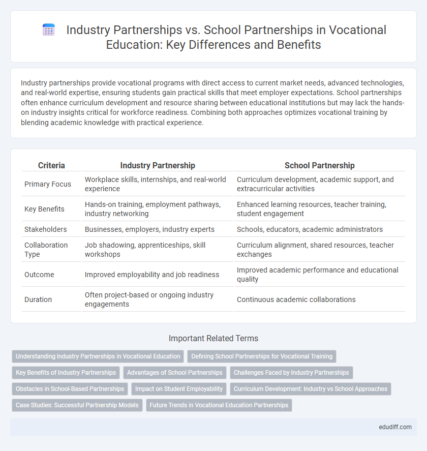 Industry Partnerships vs. School Partnerships in Vocational Education: Key Differences and Benefits