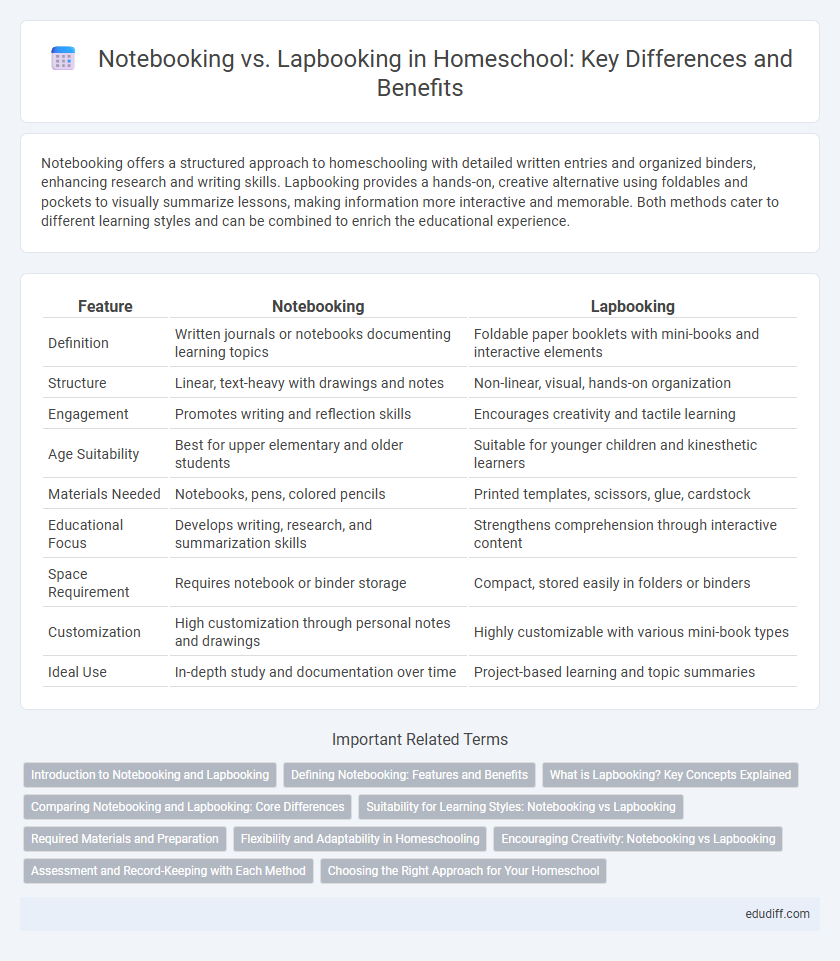 Notebooking vs. Lapbooking in Homeschool: Key Differences and Benefits