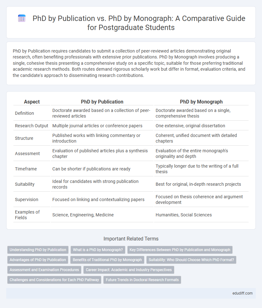 PhD by Publication vs. PhD by Monograph: A Comparative Guide for Postgraduate Students
