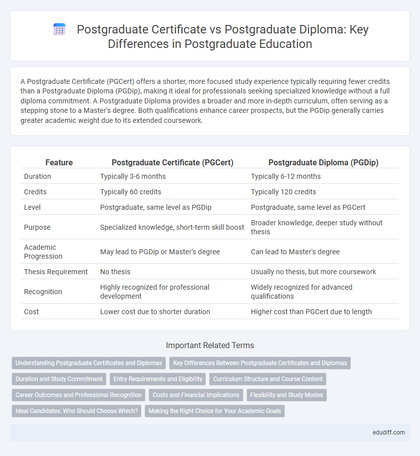 Postgraduate Certificate vs Postgraduate Diploma: Key Differences in Postgraduate Education