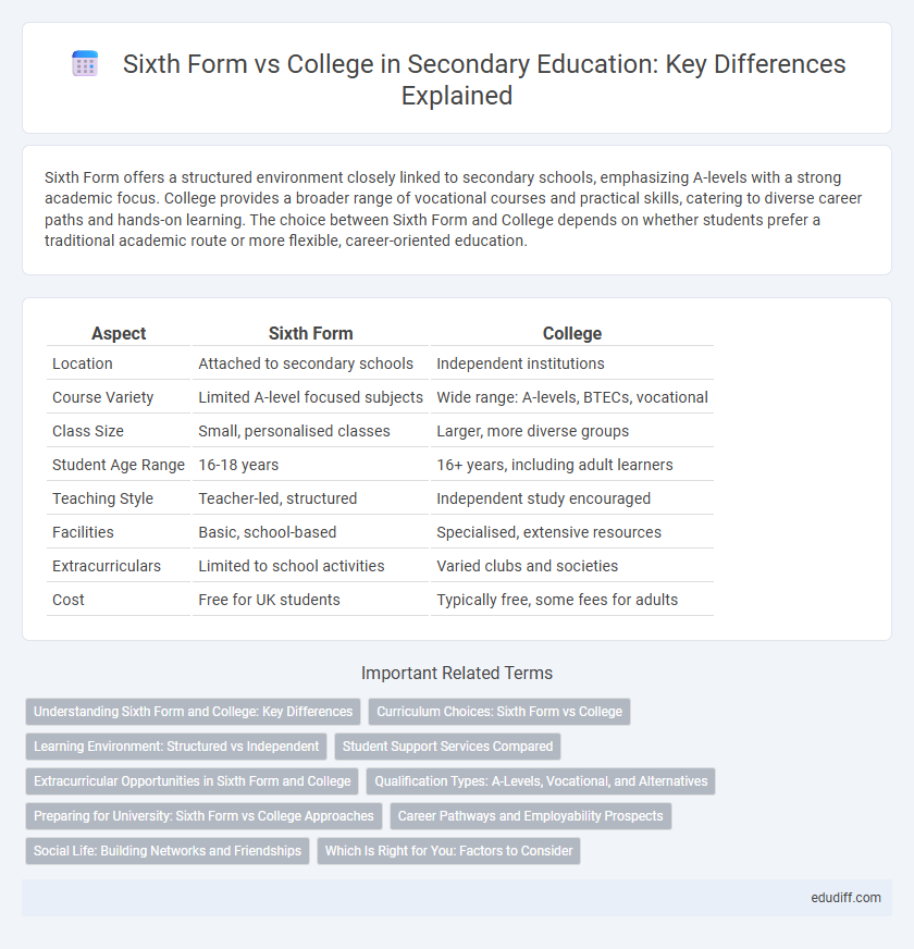 Sixth Form vs College in Secondary Education: Key Differences Explained