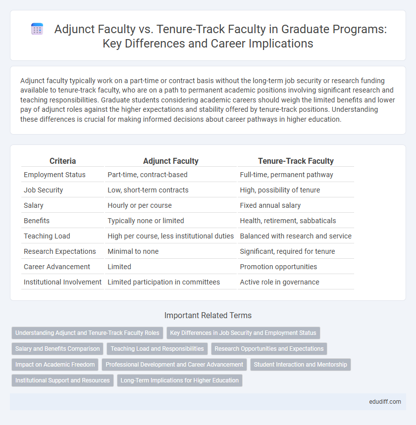 Adjunct Faculty vs. Tenure-Track Faculty in Graduate Programs: Key Differences and Career Implications