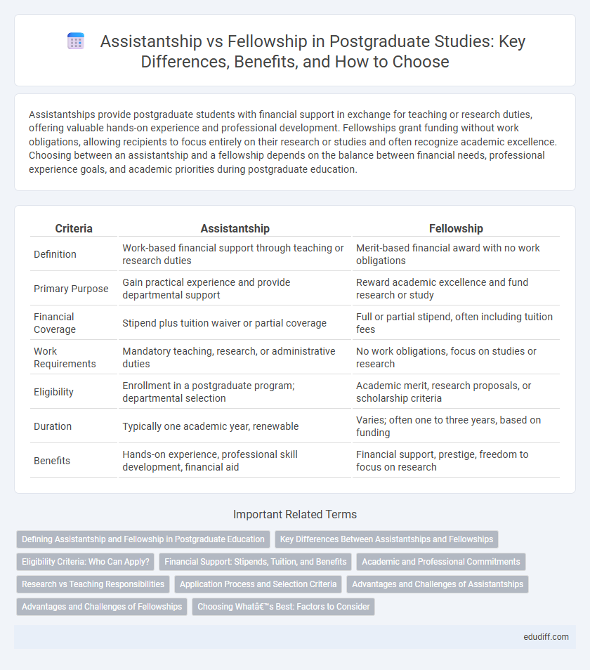 Assistantship vs Fellowship in Postgraduate Studies: Key Differences, Benefits, and How to Choose