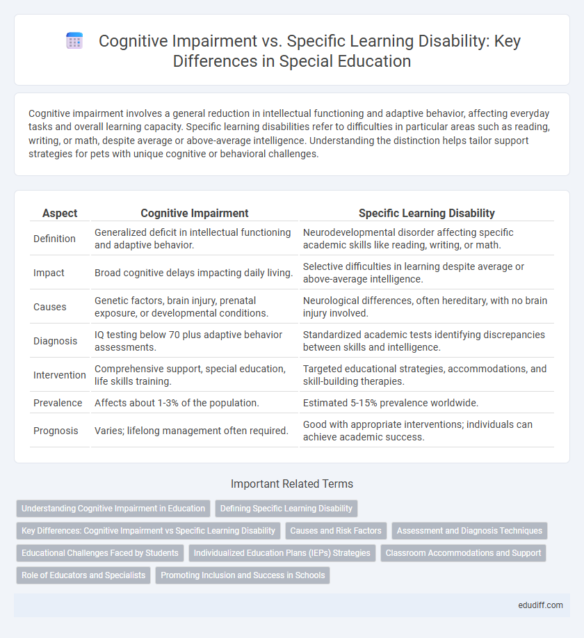 Cognitive Impairment vs. Specific Learning Disability: Key Differences in Special Education