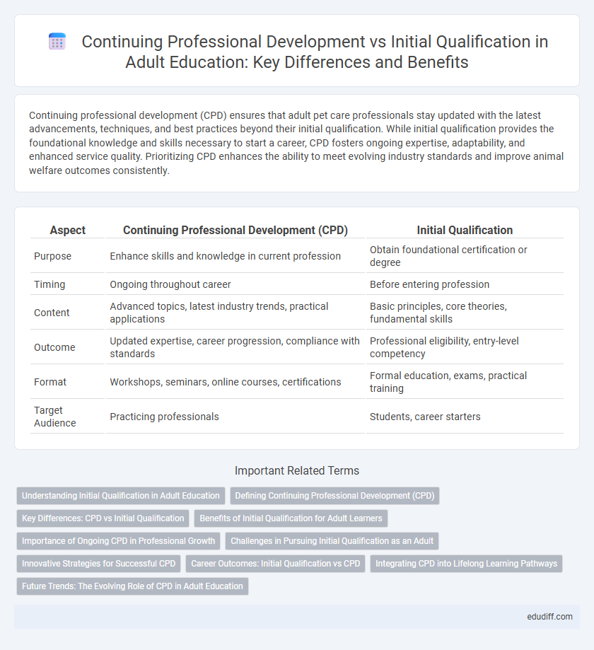 Continuing Professional Development vs Initial Qualification in Adult Education: Key Differences and Benefits