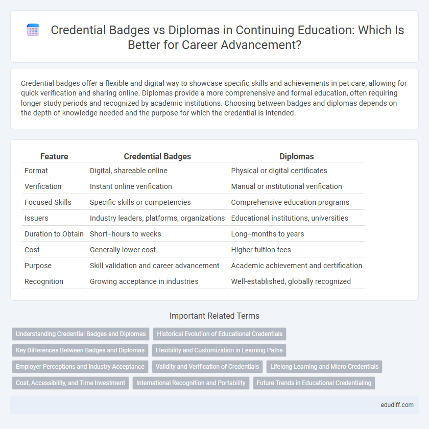 Credential Badges vs Diplomas in Continuing Education: Which Is Better for Career Advancement?