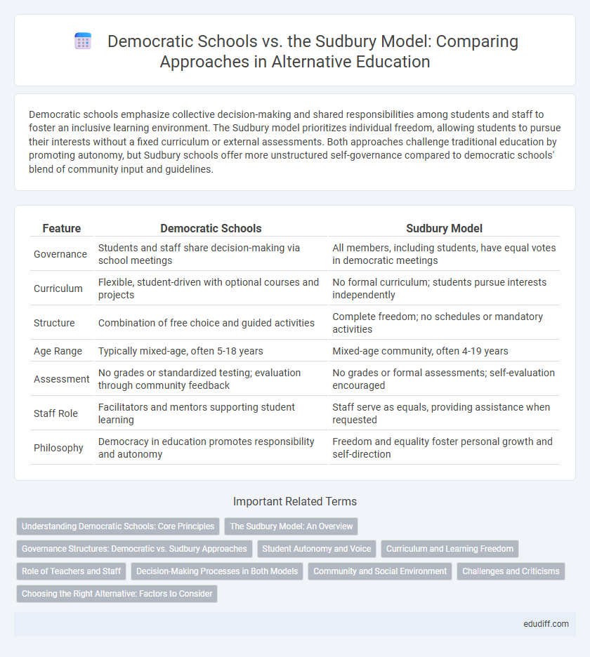 Democratic Schools vs. the Sudbury Model: Comparing Approaches in Alternative Education