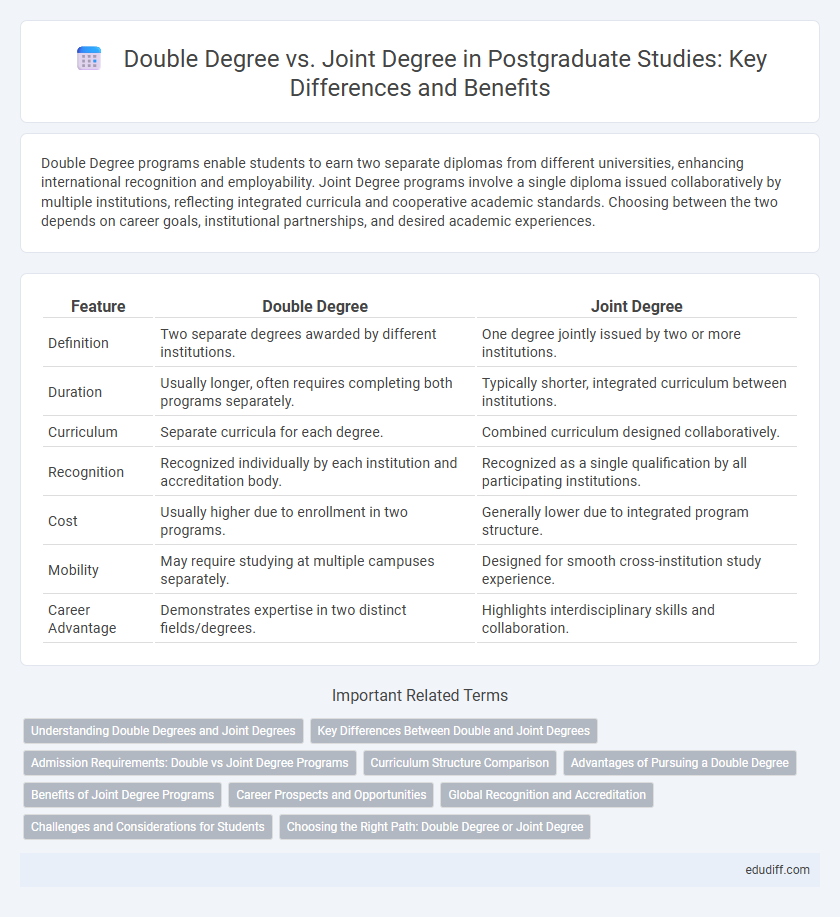 Double Degree vs. Joint Degree in Postgraduate Studies: Key Differences and Benefits