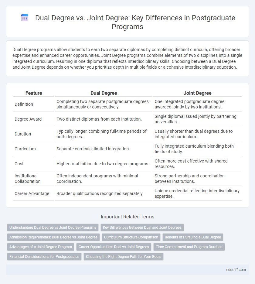 Dual Degree vs. Joint Degree: Key Differences in Postgraduate Programs