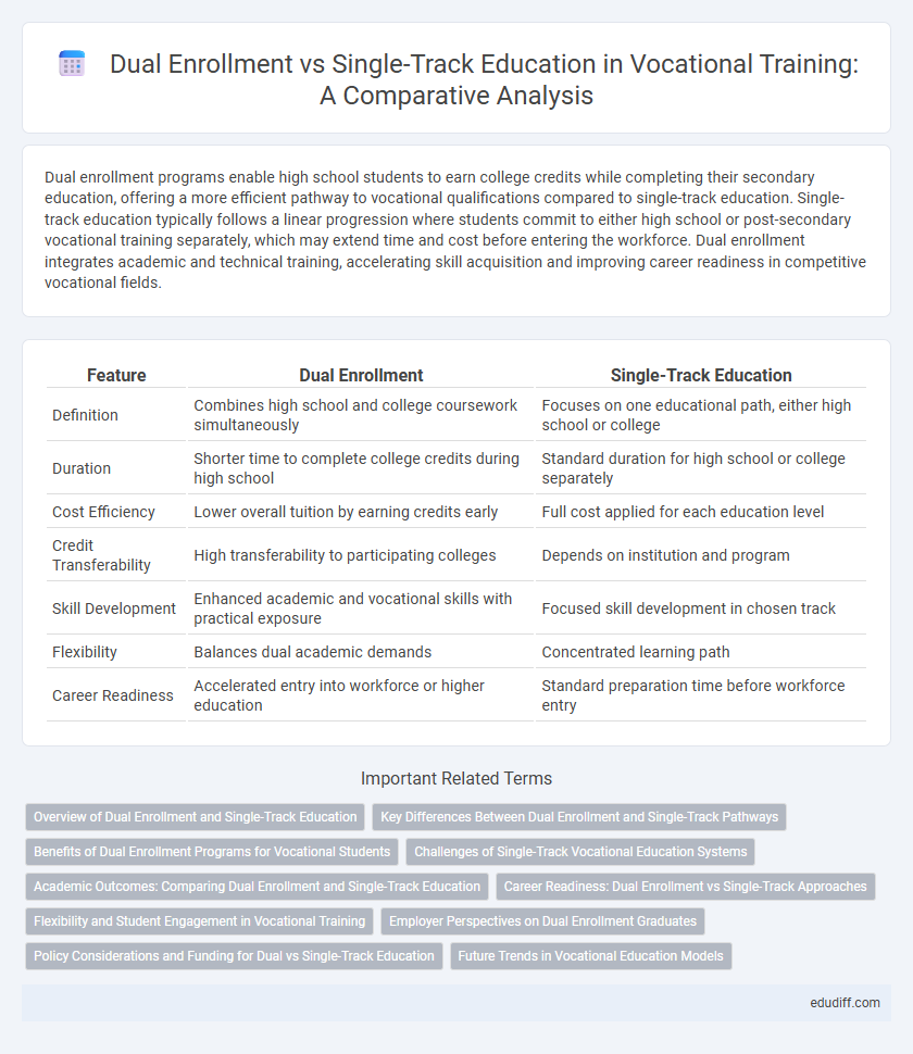 Dual Enrollment vs Single-Track Education in Vocational Training: A Comparative Analysis