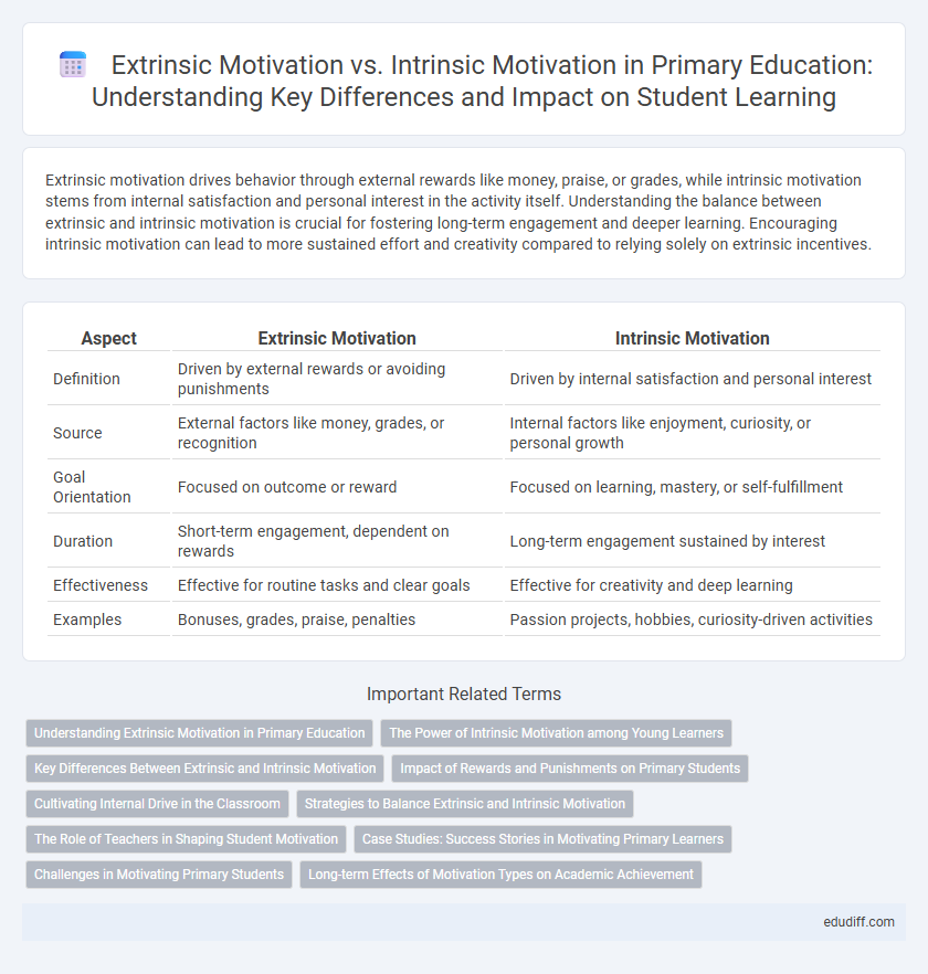 Extrinsic Motivation vs. Intrinsic Motivation in Primary Education: Understanding Key Differences and Impact on Student Learning