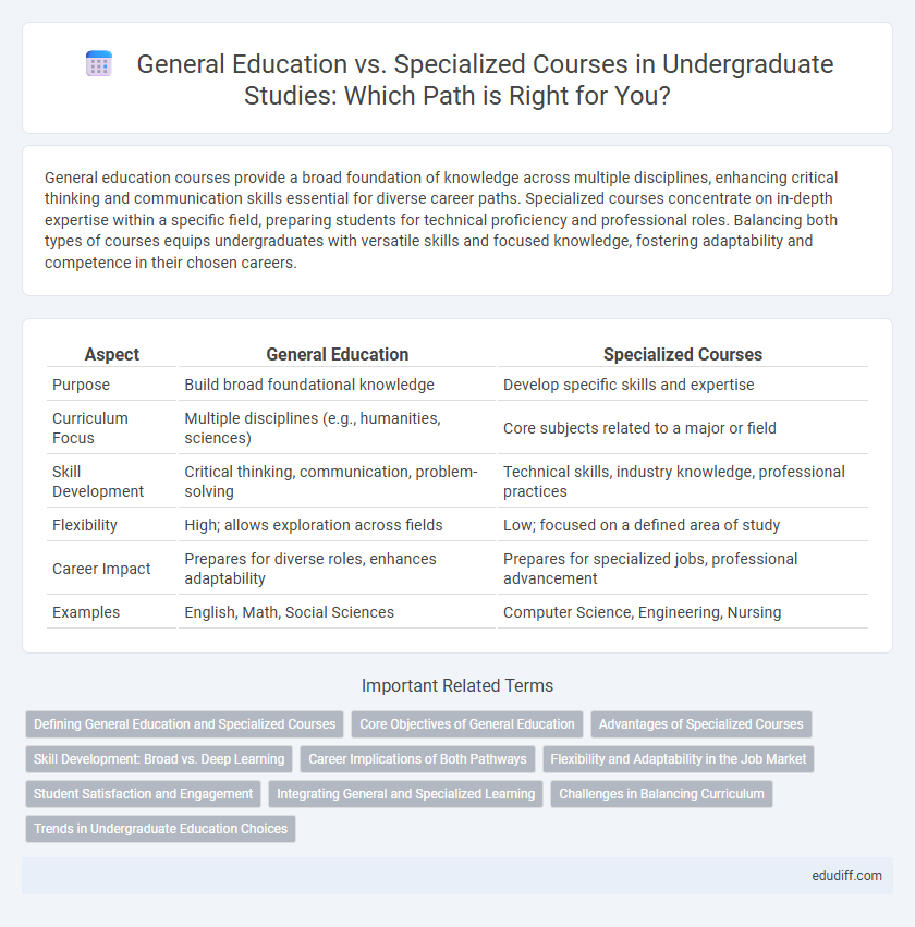 General Education vs. Specialized Courses in Undergraduate Studies: Which Path is Right for You?