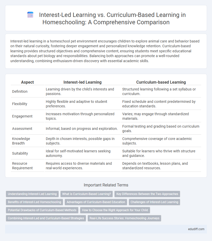 Interest-Led Learning vs. Curriculum-Based Learning in Homeschooling: A Comprehensive Comparison
