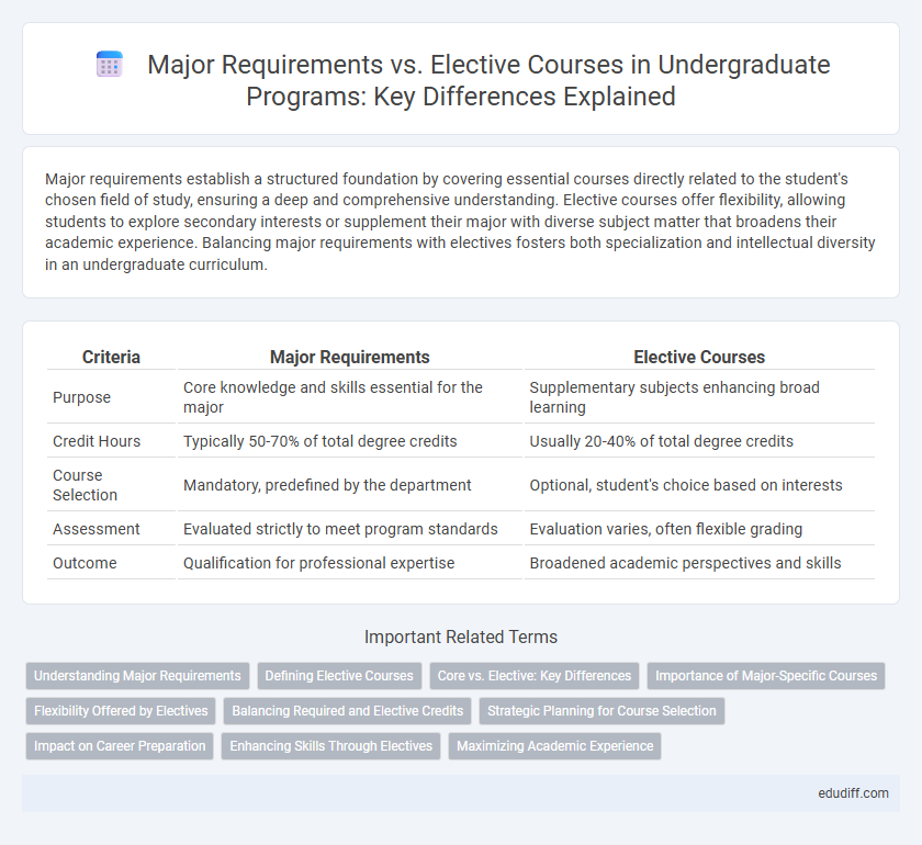 Major Requirements vs. Elective Courses in Undergraduate Programs: Key Differences Explained