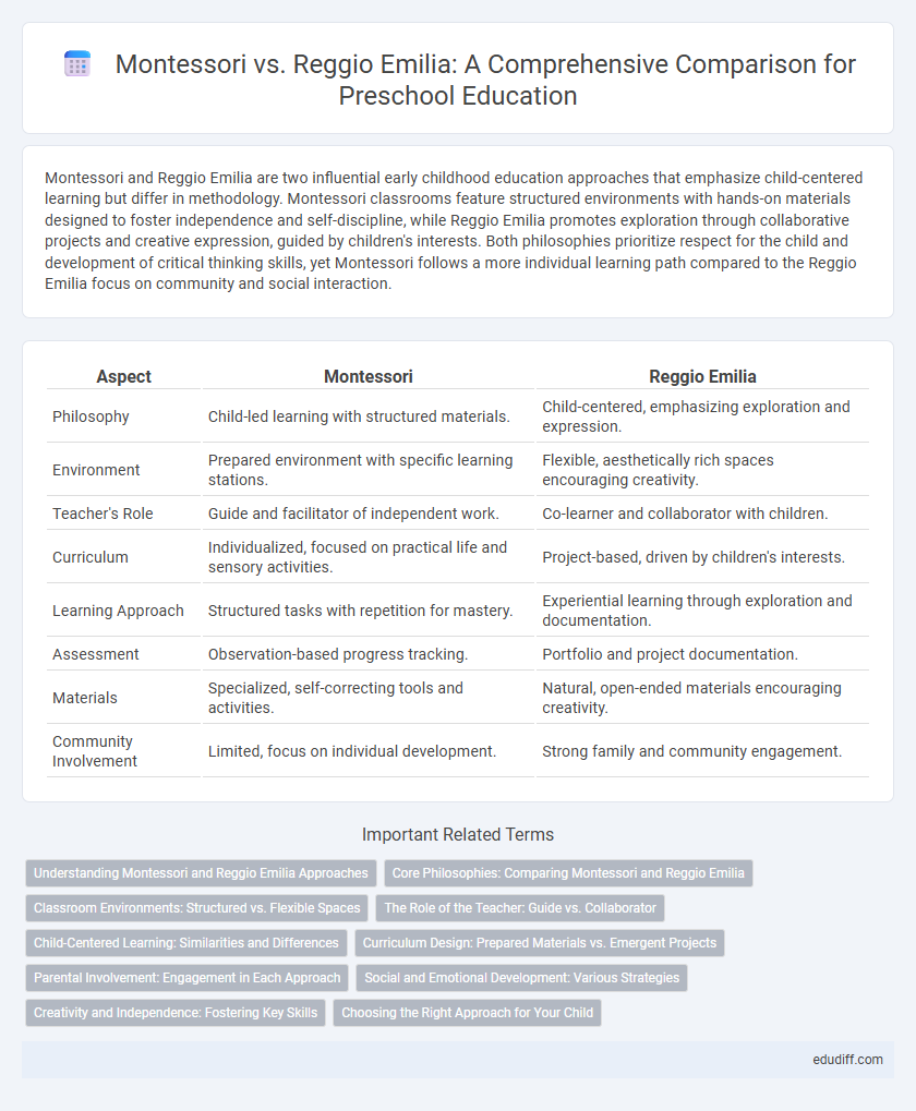 Montessori vs. Reggio Emilia: A Comprehensive Comparison for Preschool Education