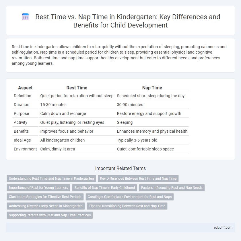 Rest Time vs. Nap Time in Kindergarten: Key Differences and Benefits for Child Development