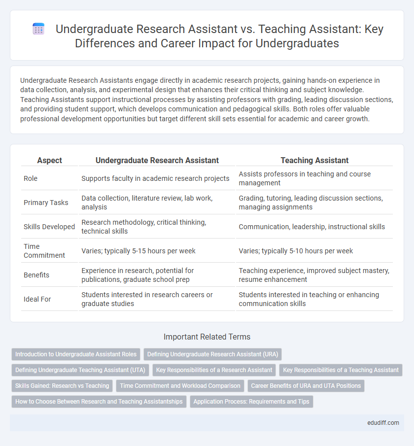 Undergraduate Research Assistant vs. Teaching Assistant: Key Differences and Career Impact for Undergraduates
