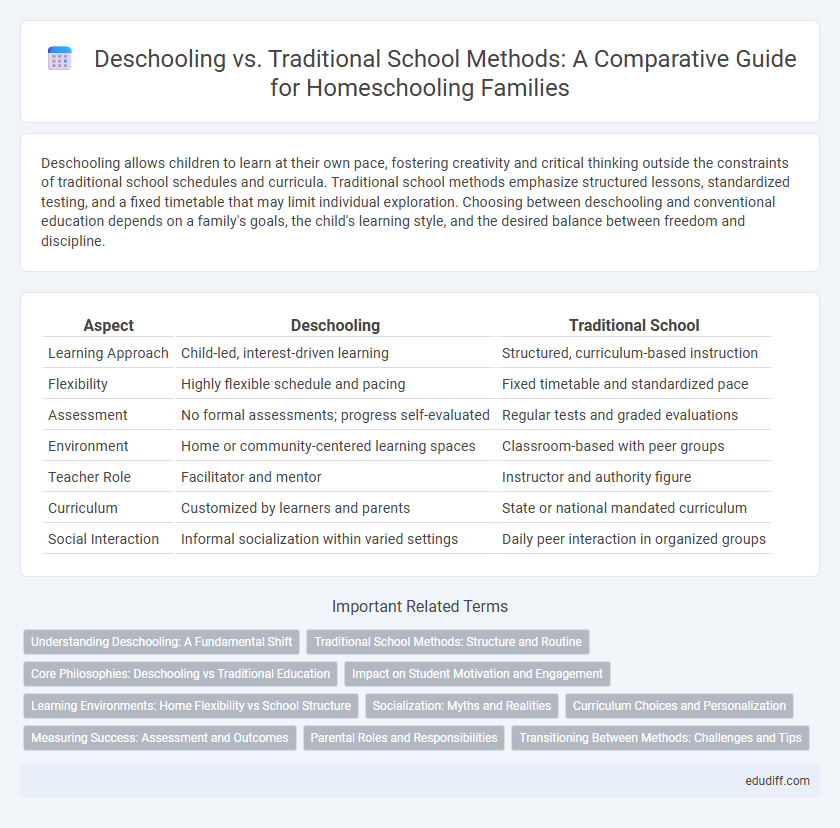 Deschooling vs. Traditional School Methods: A Comparative Guide for Homeschooling Families