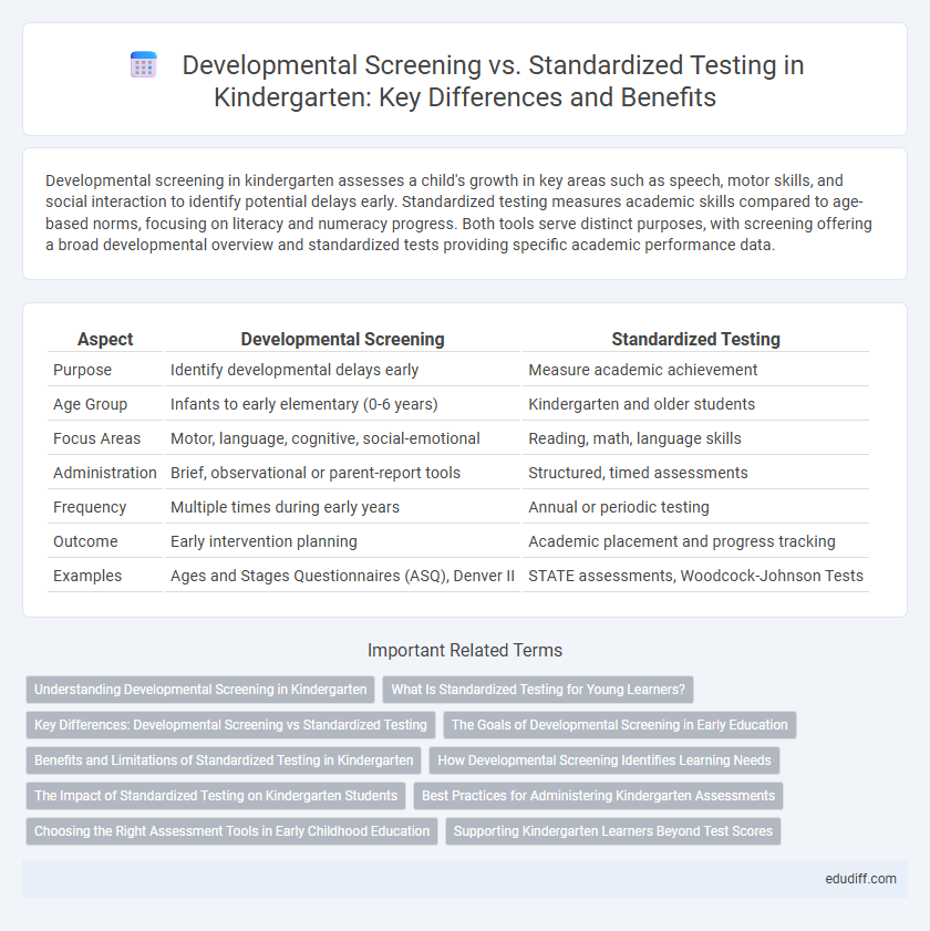 Developmental Screening vs. Standardized Testing in Kindergarten: Key Differences and Benefits