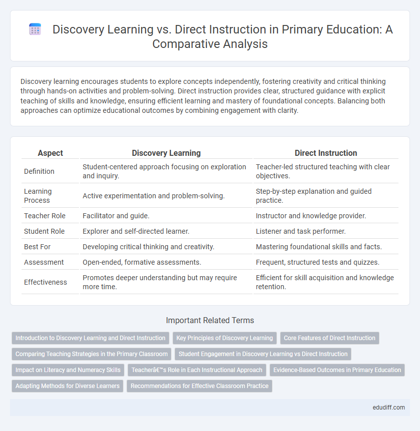 Discovery Learning vs. Direct Instruction in Primary Education: A Comparative Analysis