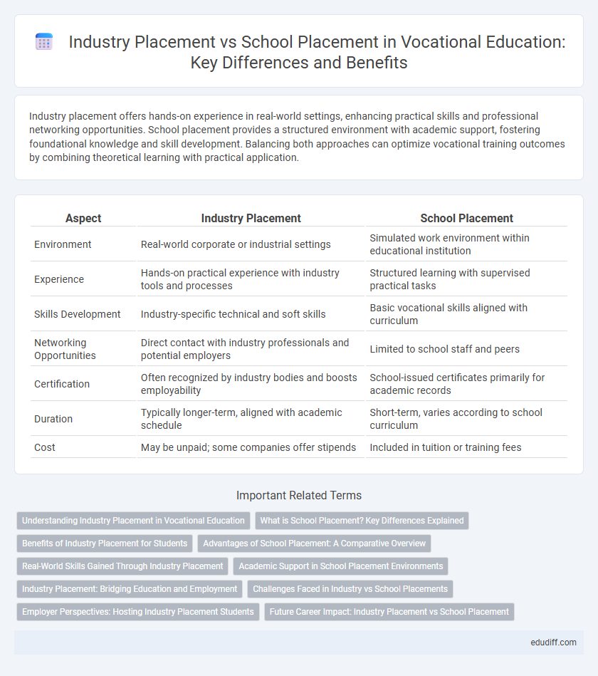 Industry Placement vs School Placement in Vocational Education: Key Differences and Benefits