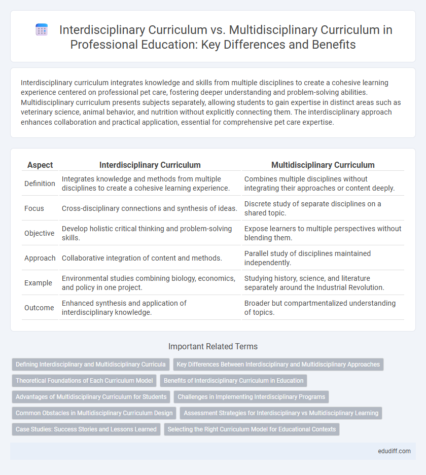 Interdisciplinary Curriculum vs. Multidisciplinary Curriculum in Professional Education: Key Differences and Benefits