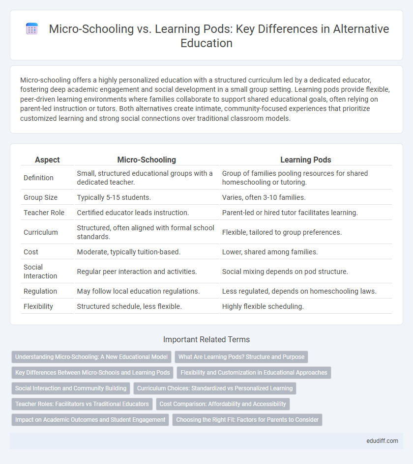 Micro-Schooling vs. Learning Pods: Key Differences in Alternative Education