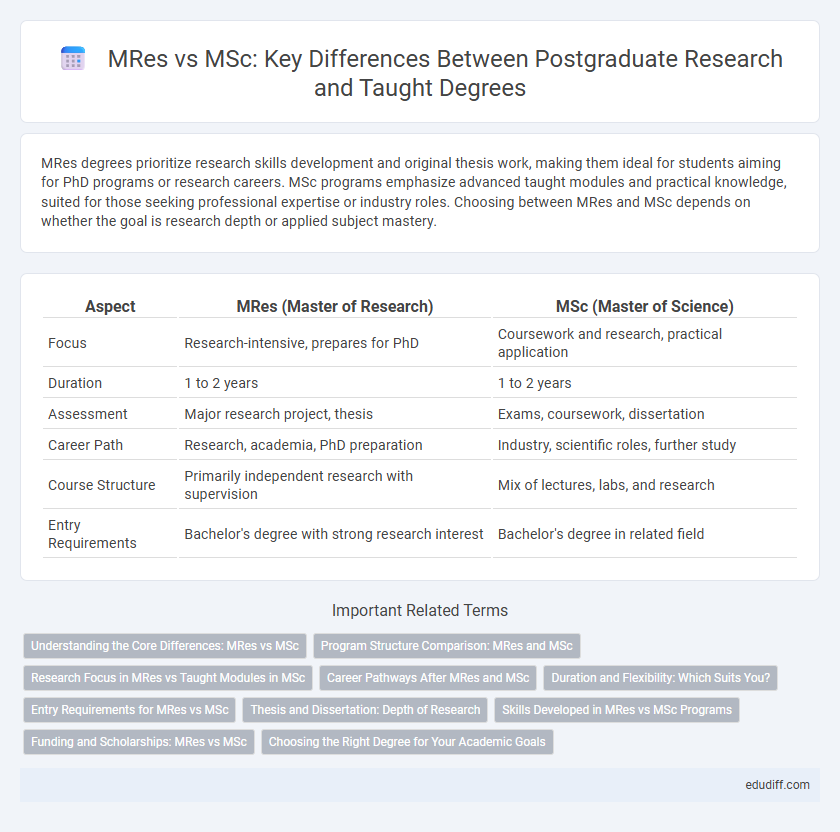 MRes vs MSc: Key Differences Between Postgraduate Research and Taught Degrees