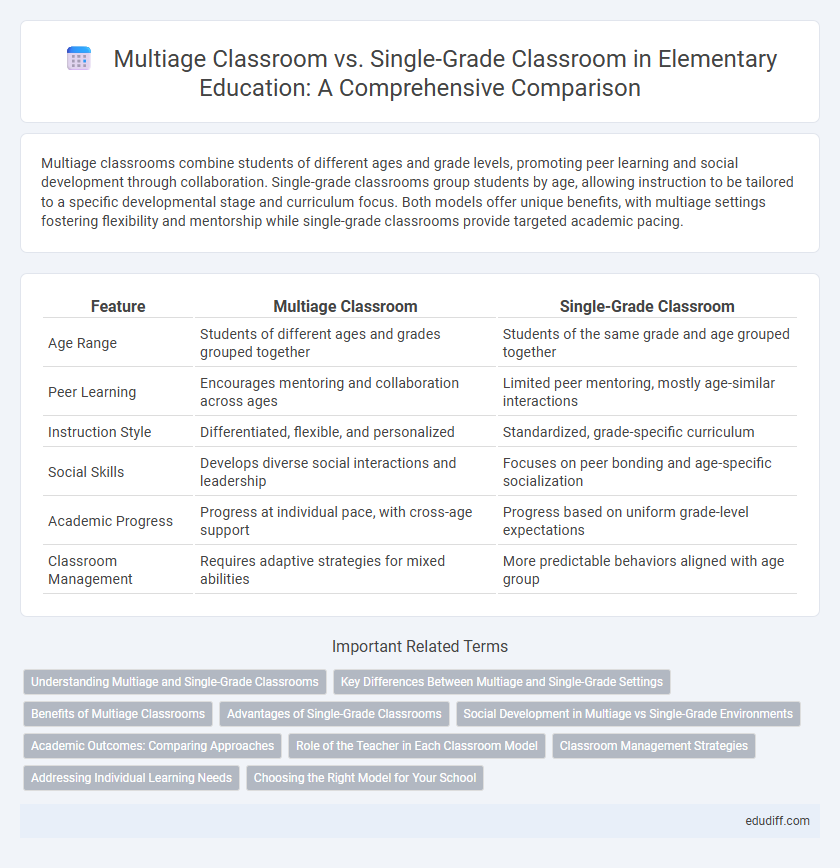 Multiage Classroom vs. Single-Grade Classroom in Elementary Education: A Comprehensive Comparison