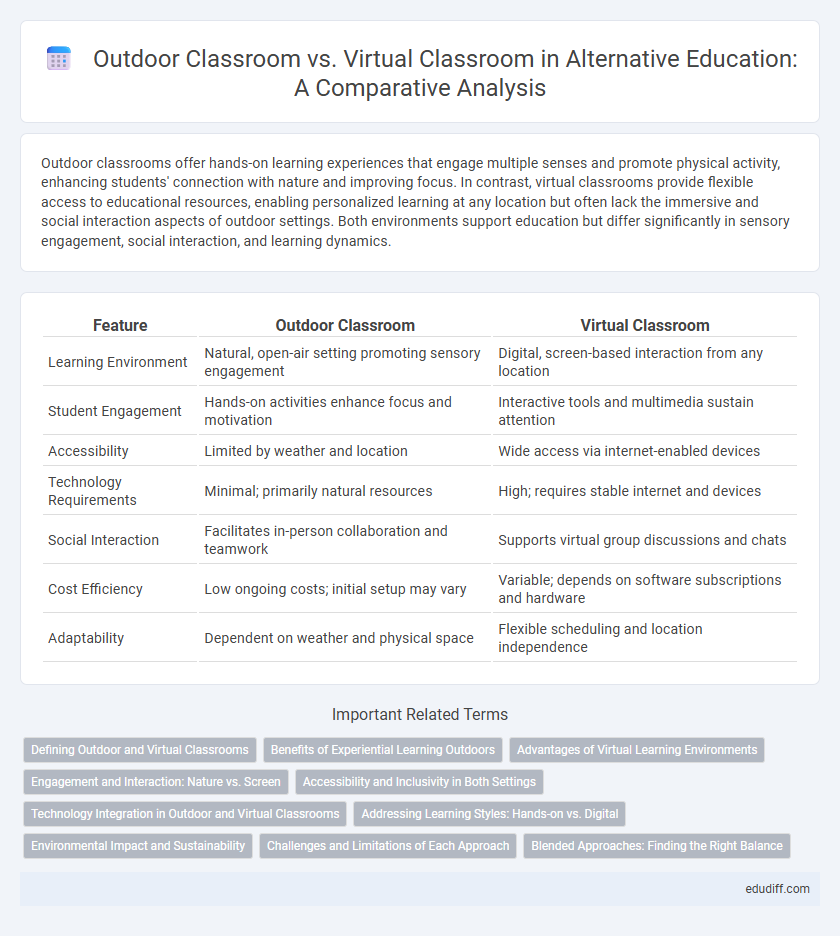 Outdoor Classroom vs. Virtual Classroom in Alternative Education: A Comparative Analysis