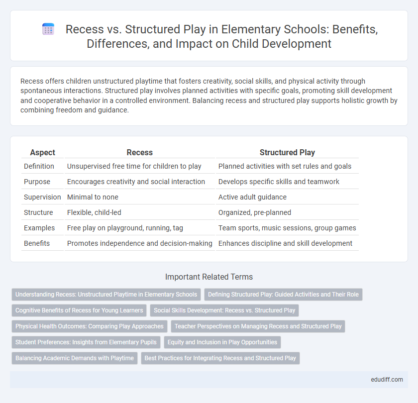 Recess vs. Structured Play in Elementary Schools: Benefits, Differences, and Impact on Child Development