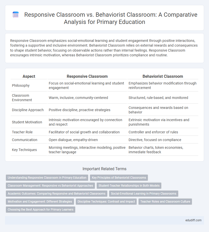 Responsive Classroom vs. Behaviorist Classroom: A Comparative Analysis for Primary Education