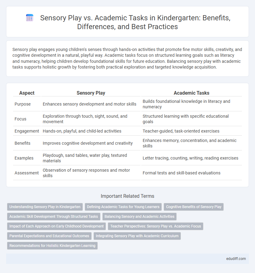 Sensory Play vs. Academic Tasks in Kindergarten: Benefits, Differences, and Best Practices