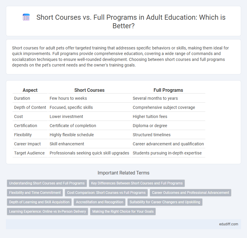 Short Courses vs. Full Programs in Adult Education: Which is Better?
