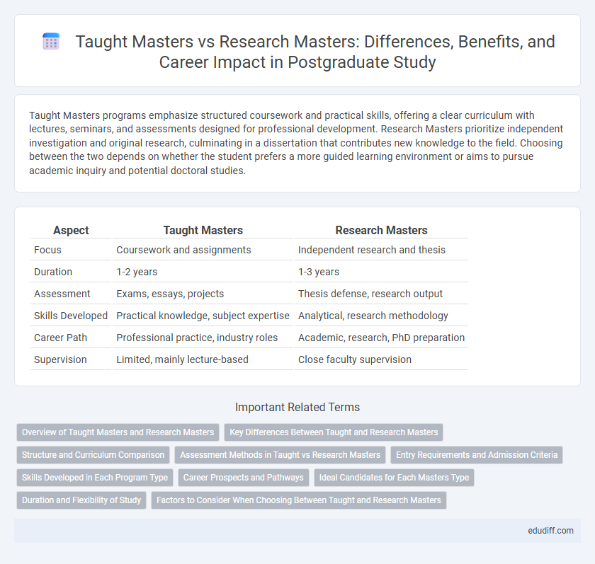 Taught Masters vs Research Masters: Differences, Benefits, and Career Impact in Postgraduate Study