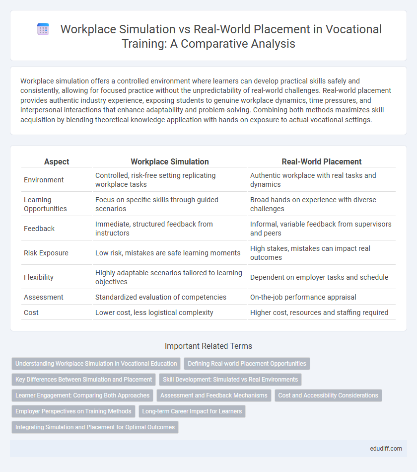 Workplace Simulation vs Real-World Placement in Vocational Training: A Comparative Analysis