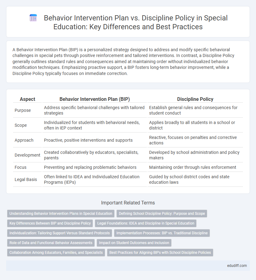 Behavior Intervention Plan vs. Discipline Policy in Special Education: Key Differences and Best Practices