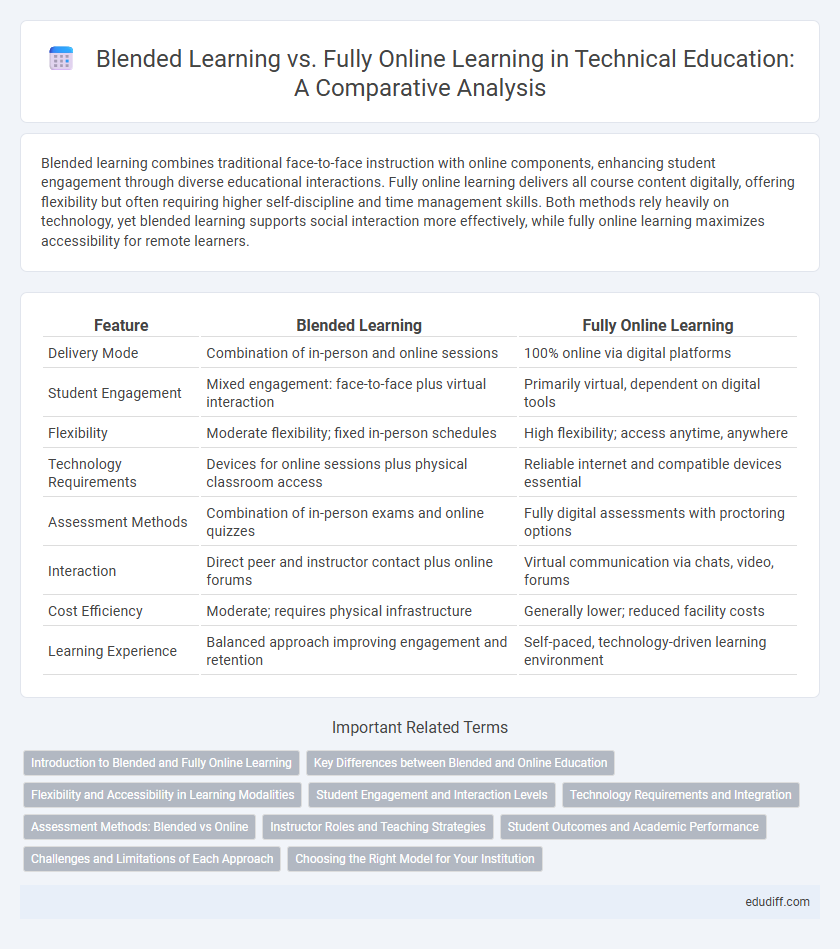 Blended Learning vs. Fully Online Learning in Technical Education: A Comparative Analysis