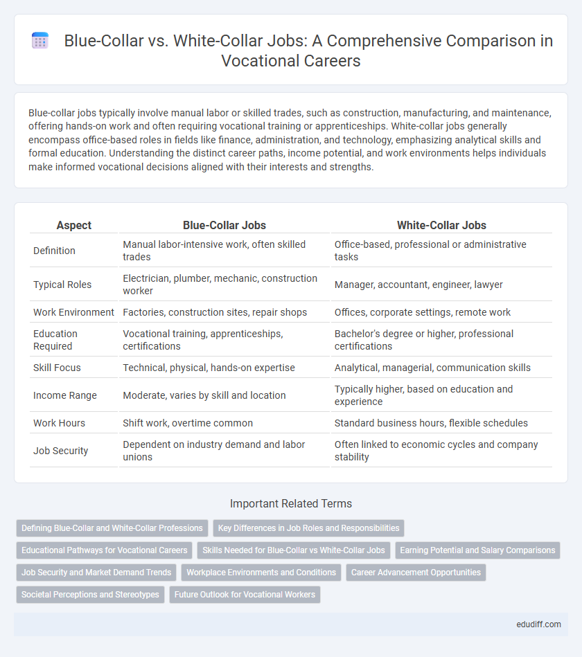 Blue-Collar vs. White-Collar Jobs: A Comprehensive Comparison in Vocational Careers