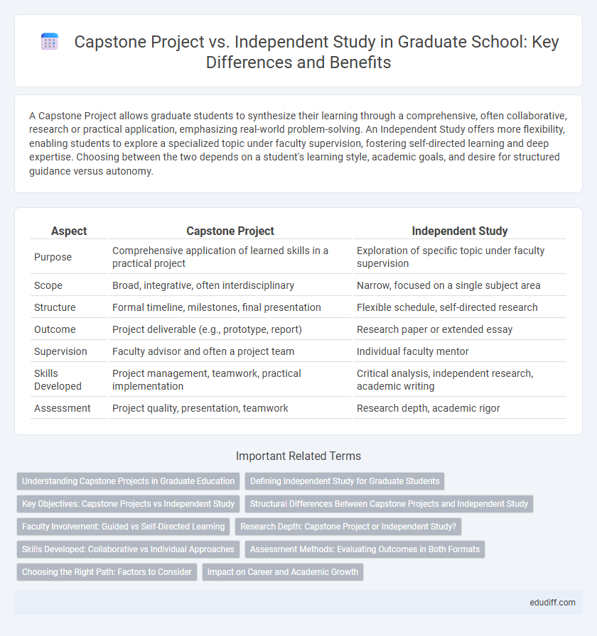 Capstone Project vs. Independent Study in Graduate School: Key Differences and Benefits