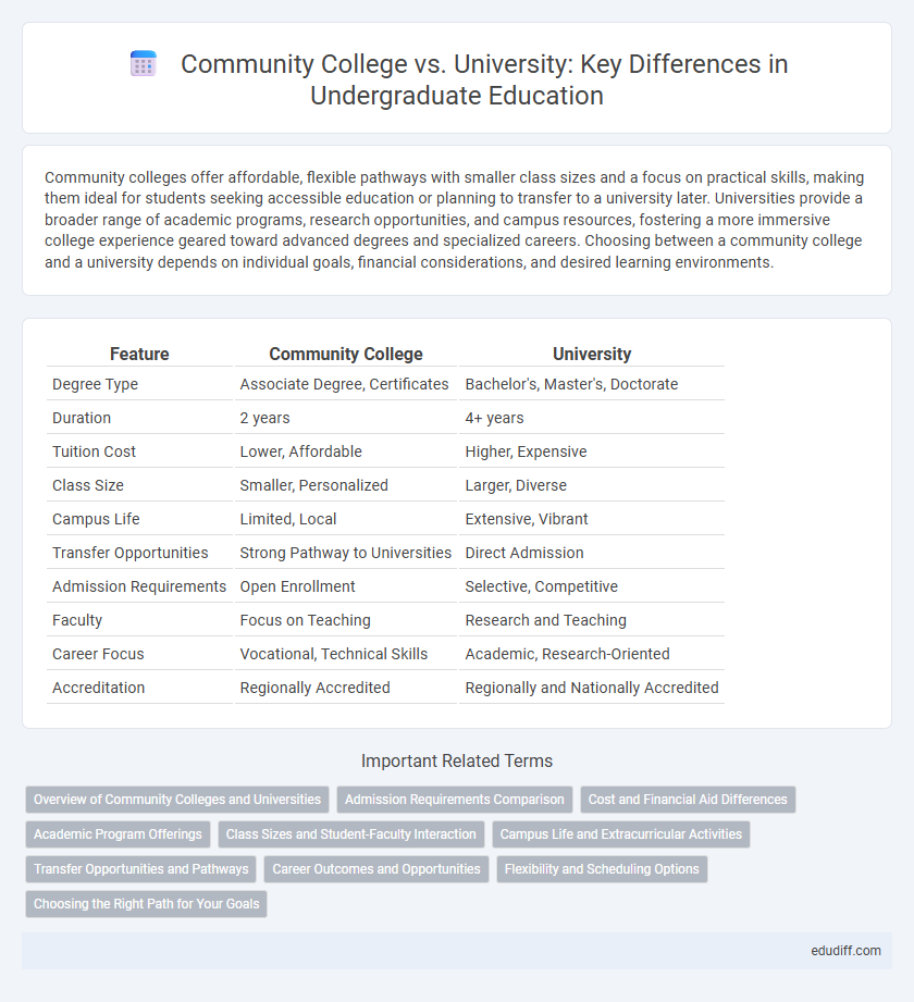 Community College vs. University: Key Differences in Undergraduate Education