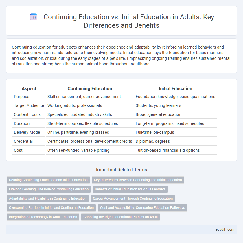 Continuing Education vs. Initial Education in Adults: Key Differences and Benefits