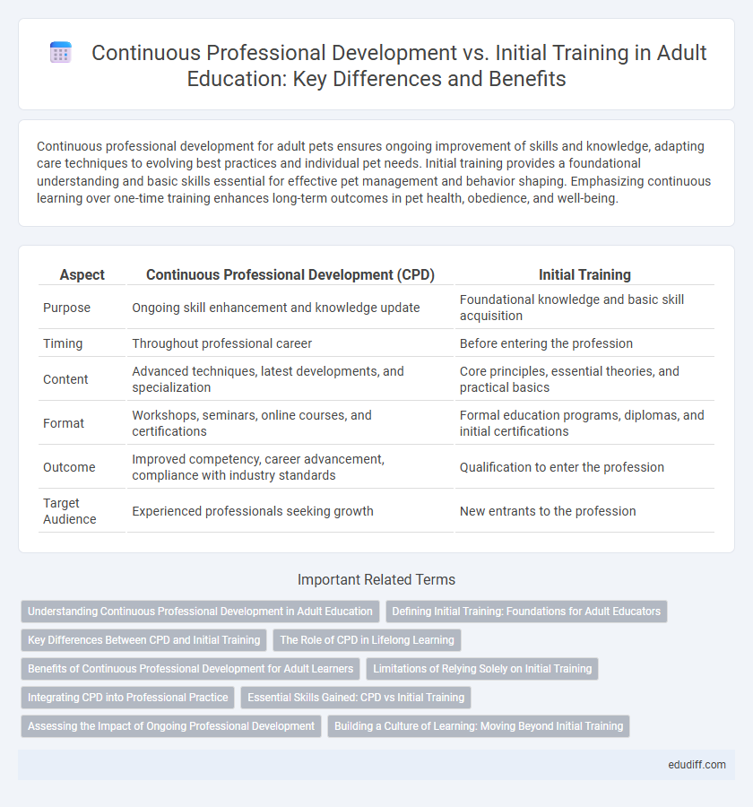 Continuous Professional Development vs. Initial Training in Adult Education: Key Differences and Benefits