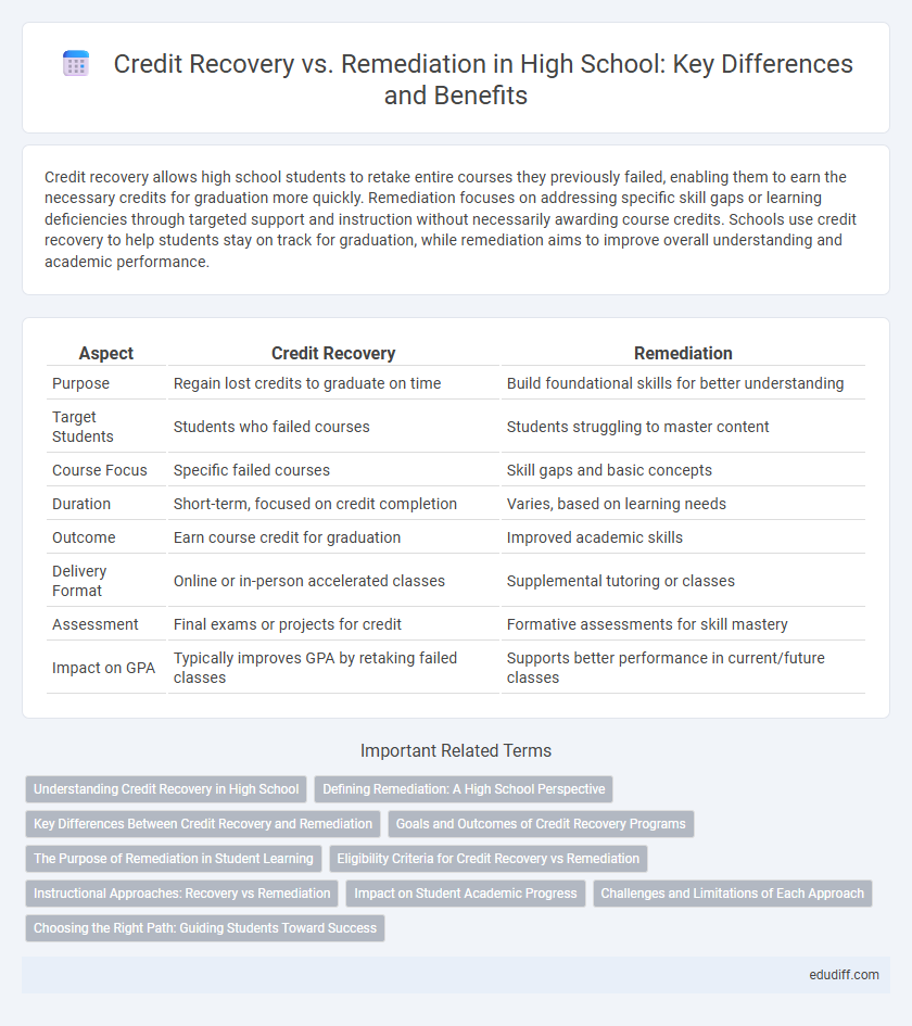 Credit Recovery vs. Remediation in High School: Key Differences and Benefits